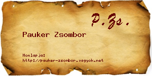 Pauker Zsombor névjegykártya